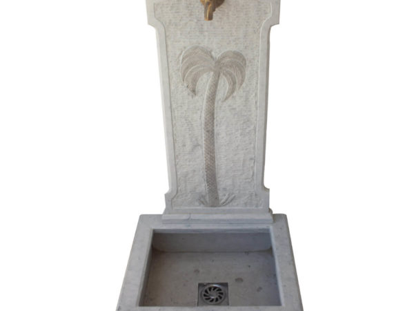 Fontaine murale pour jardin en marbre FMM02